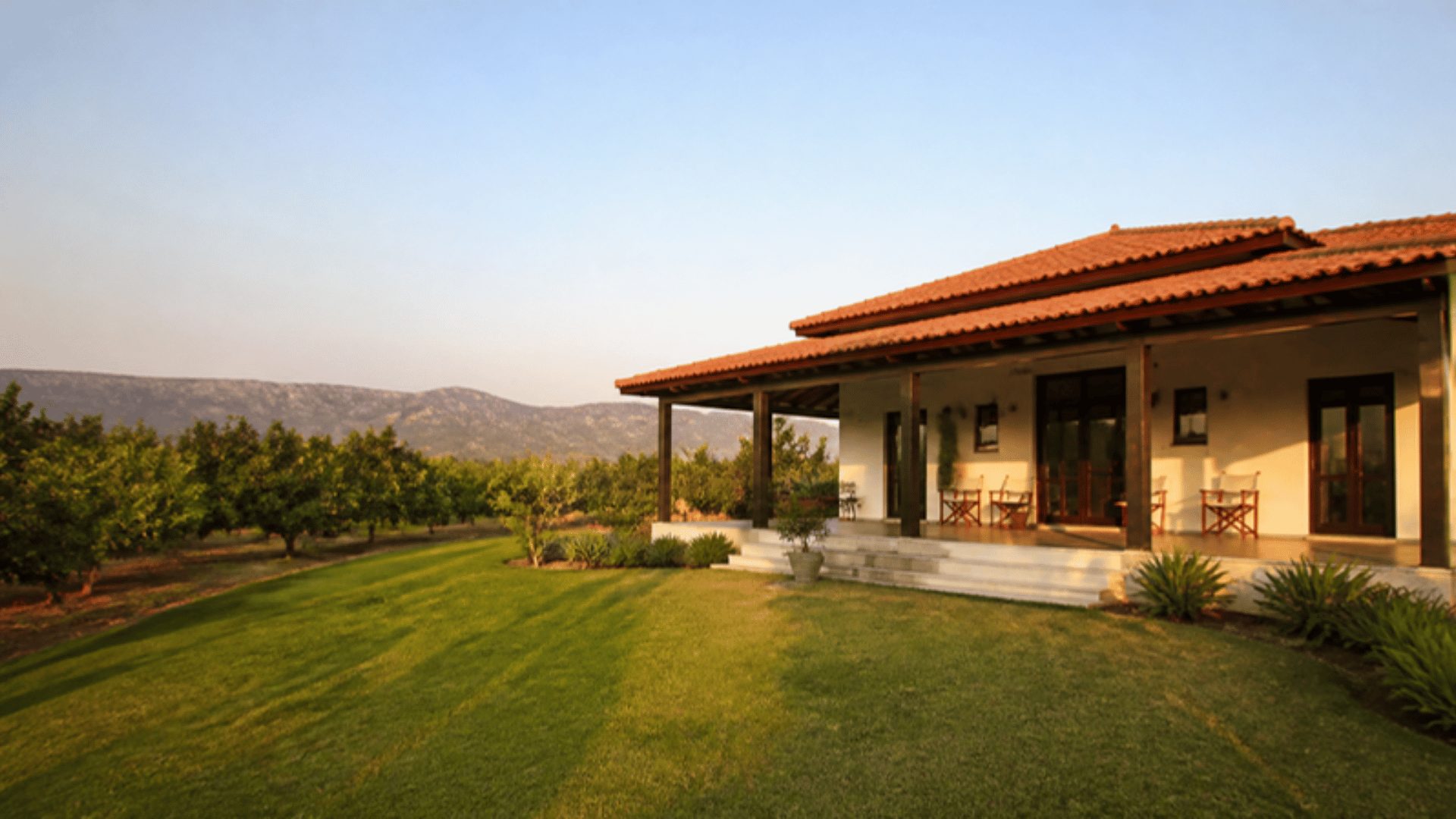 Weekend farmhouse on a farmland plot promoted through farmland marketing in Hyderabad