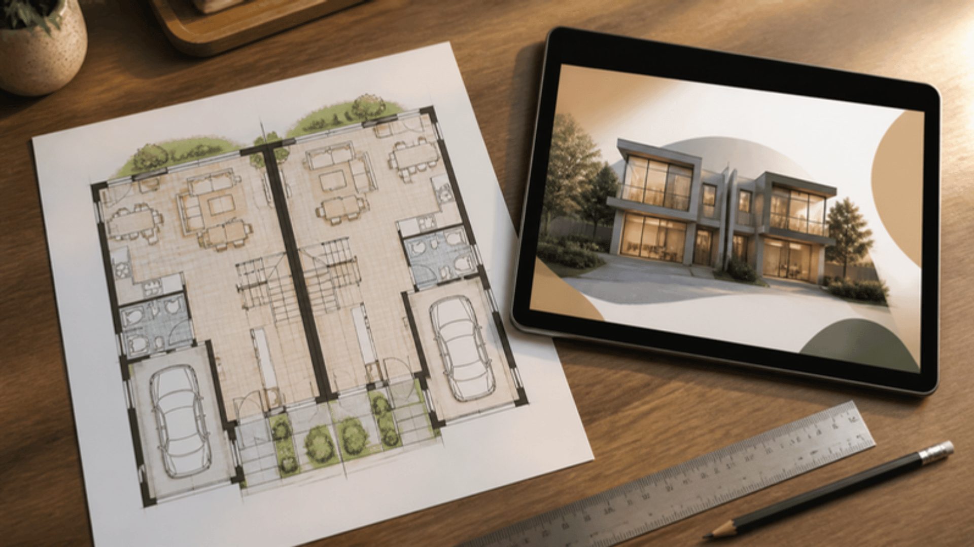 Floor-plan ad creative used in independent house and duplex marketing in Hyderabad