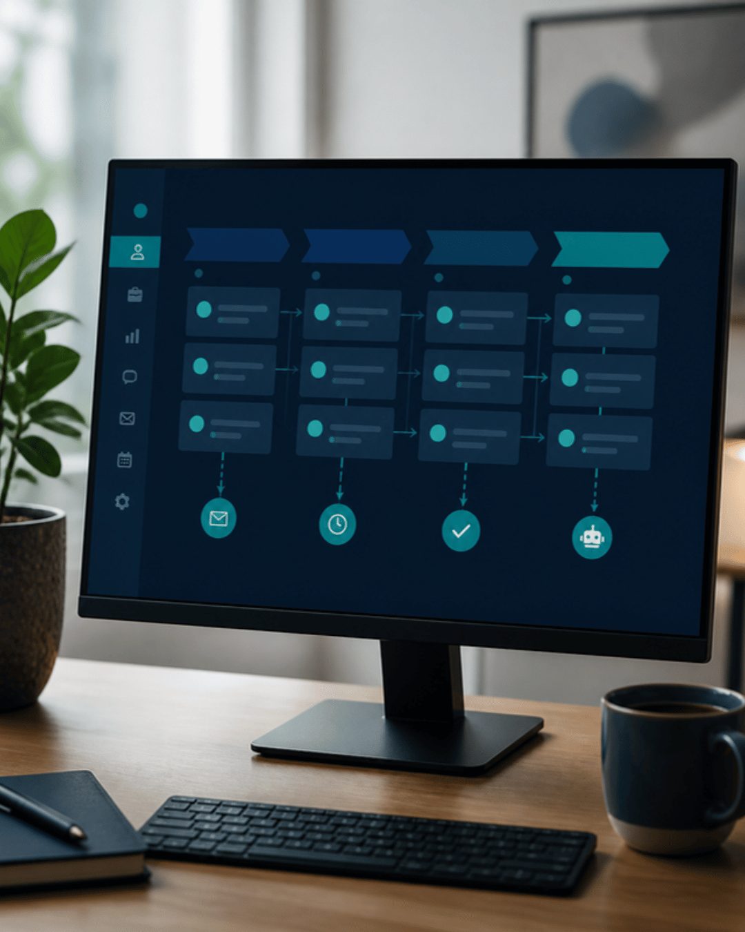 Marketing automation and CRM for real estate: lead pipeline with automated follow-ups