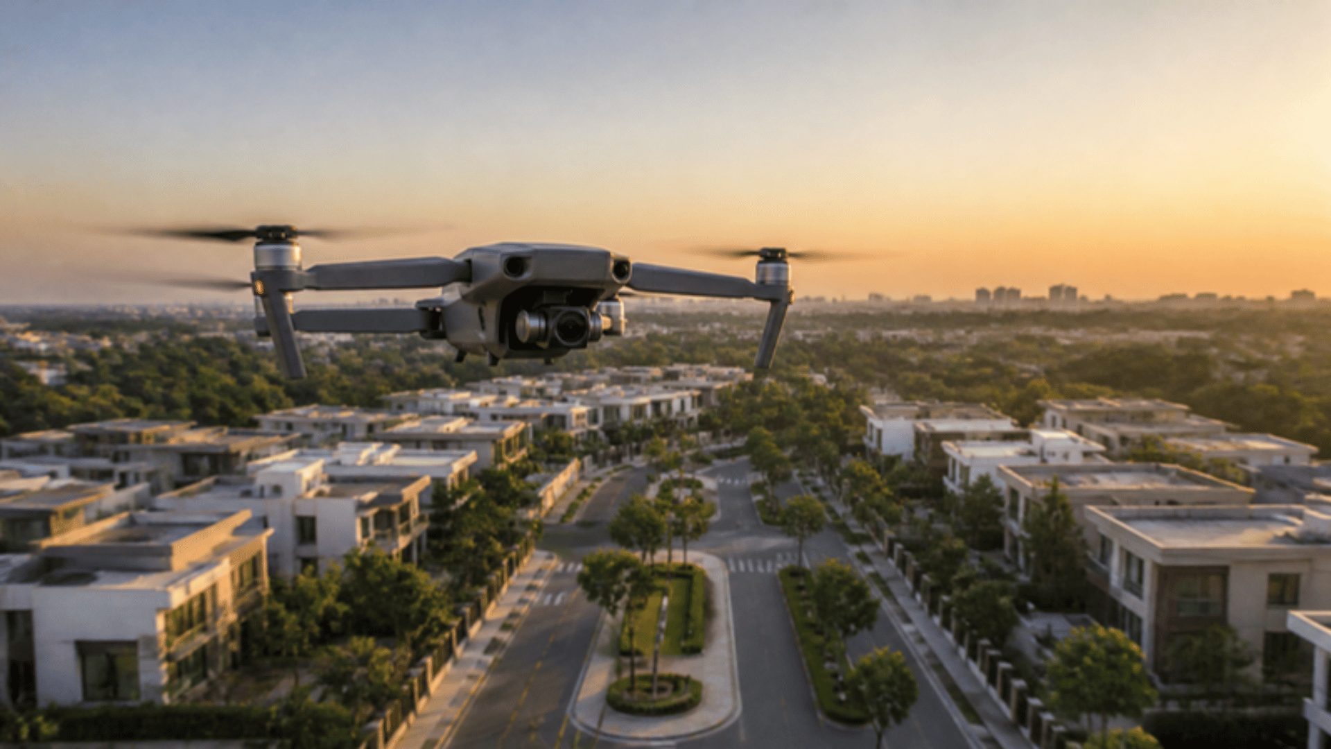 Drone shoot of a villa project for real estate branding and 3D creative