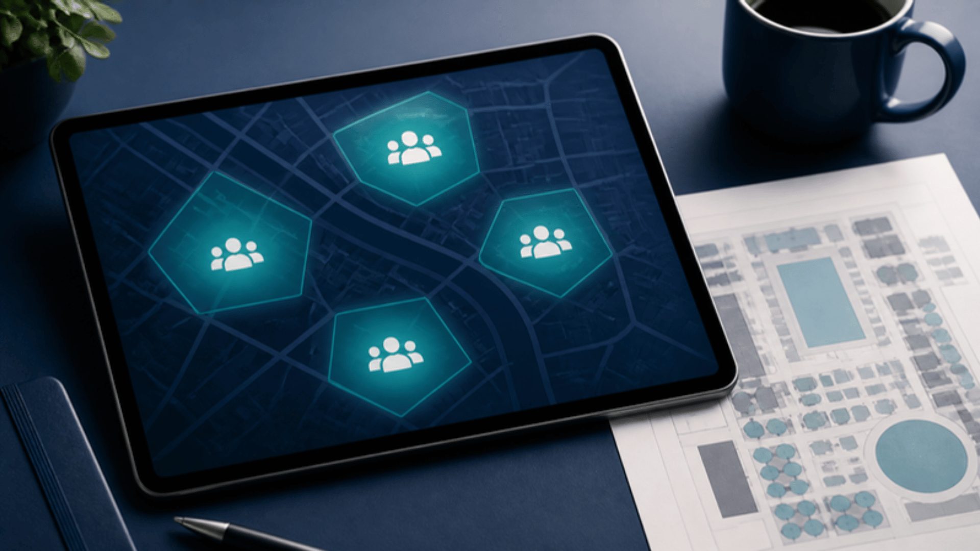 Audience targeting map for real estate marketing by project type across Hyderabad corridors