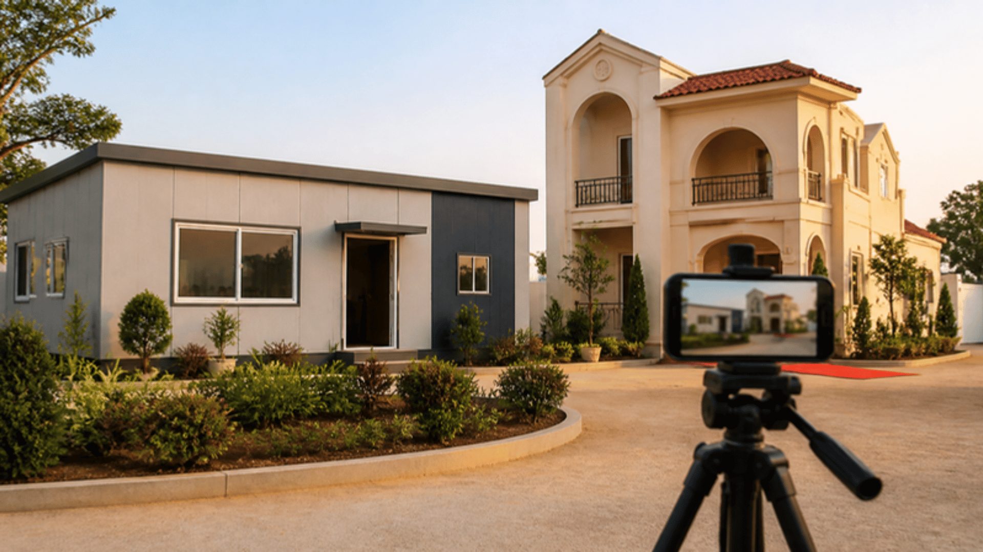 Builder's site office in Hyderabad optimised with a Google Business Profile by real estate SEO services