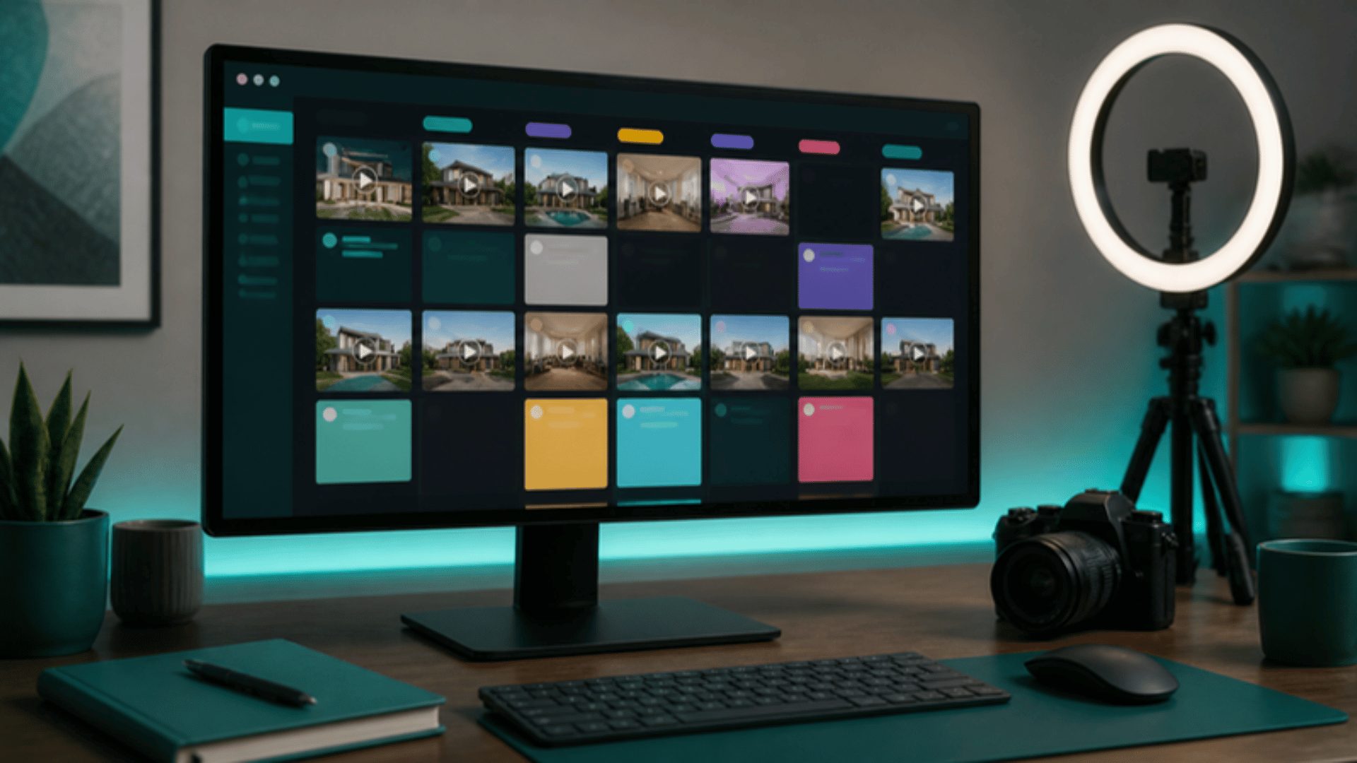 Content calendar and reels plan for social media video marketing in real estate
